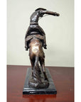 Wooly Chaps Bronze Sculpture on Marble Base after Frederic Remington-16. Asian & Chinese Furniture, Art, Antiques, Vintage Home Décor for sale at FEA Home
