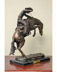 Wooly Chaps Bronze Sculpture on Marble Base after Frederic Remington-17. Asian & Chinese Furniture, Art, Antiques, Vintage Home Décor for sale at FEA Home