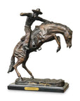 Wooly Chaps Bronze Sculpture on Marble Base after Frederic Remington-18. Asian & Chinese Furniture, Art, Antiques, Vintage Home Décor for sale at FEA Home