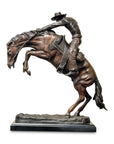 Wooly Chaps Bronze Sculpture on Marble Base after Frederic Remington-10. Asian & Chinese Furniture, Art, Antiques, Vintage Home Décor for sale at FEA Home