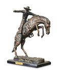 Wooly Chaps Bronze Sculpture on Marble Base after Frederic Remington-11. Asian & Chinese Furniture, Art, Antiques, Vintage Home Décor for sale at FEA Home