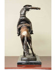 Wooly Chaps Bronze Sculpture on Marble Base after Frederic Remington-3. Asian & Chinese Furniture, Art, Antiques, Vintage Home Décor for sale at FEA Home