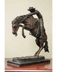 Wooly Chaps Bronze Sculpture on Marble Base after Frederic Remington-5. Asian & Chinese Furniture, Art, Antiques, Vintage Home Décor for sale at FEA Home