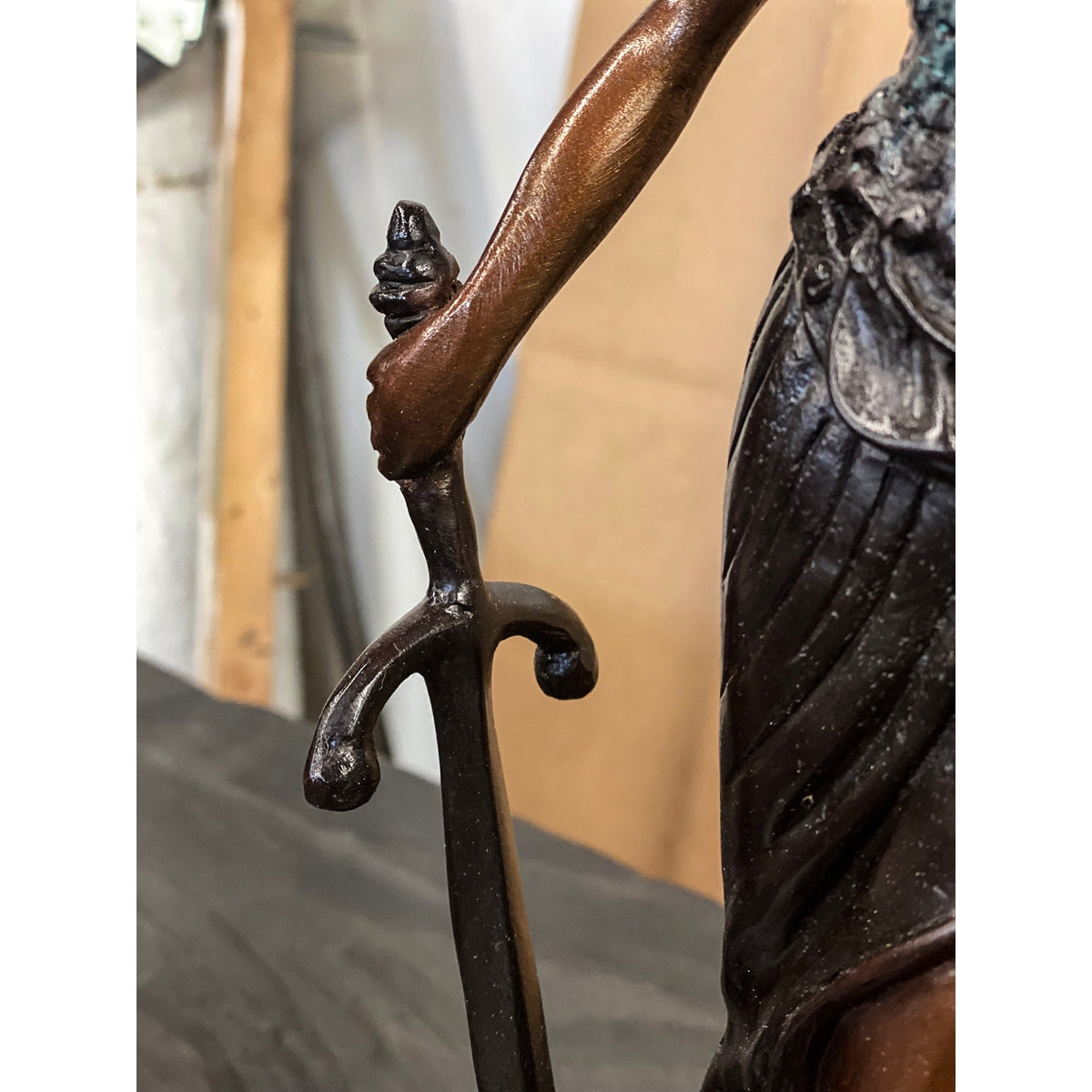 Lady Justice Bronze Sculpture-13. Asian & Chinese Furniture, Art, Antiques, Vintage Home Décor for sale at FEA Home
