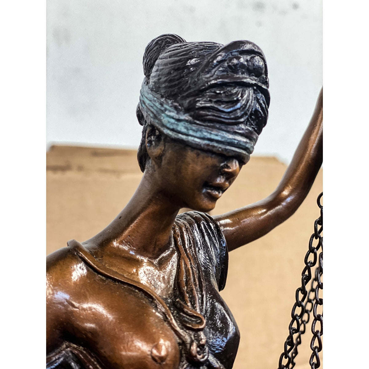 Lady Justice Bronze Sculpture-15. Asian & Chinese Furniture, Art, Antiques, Vintage Home Décor for sale at FEA Home
