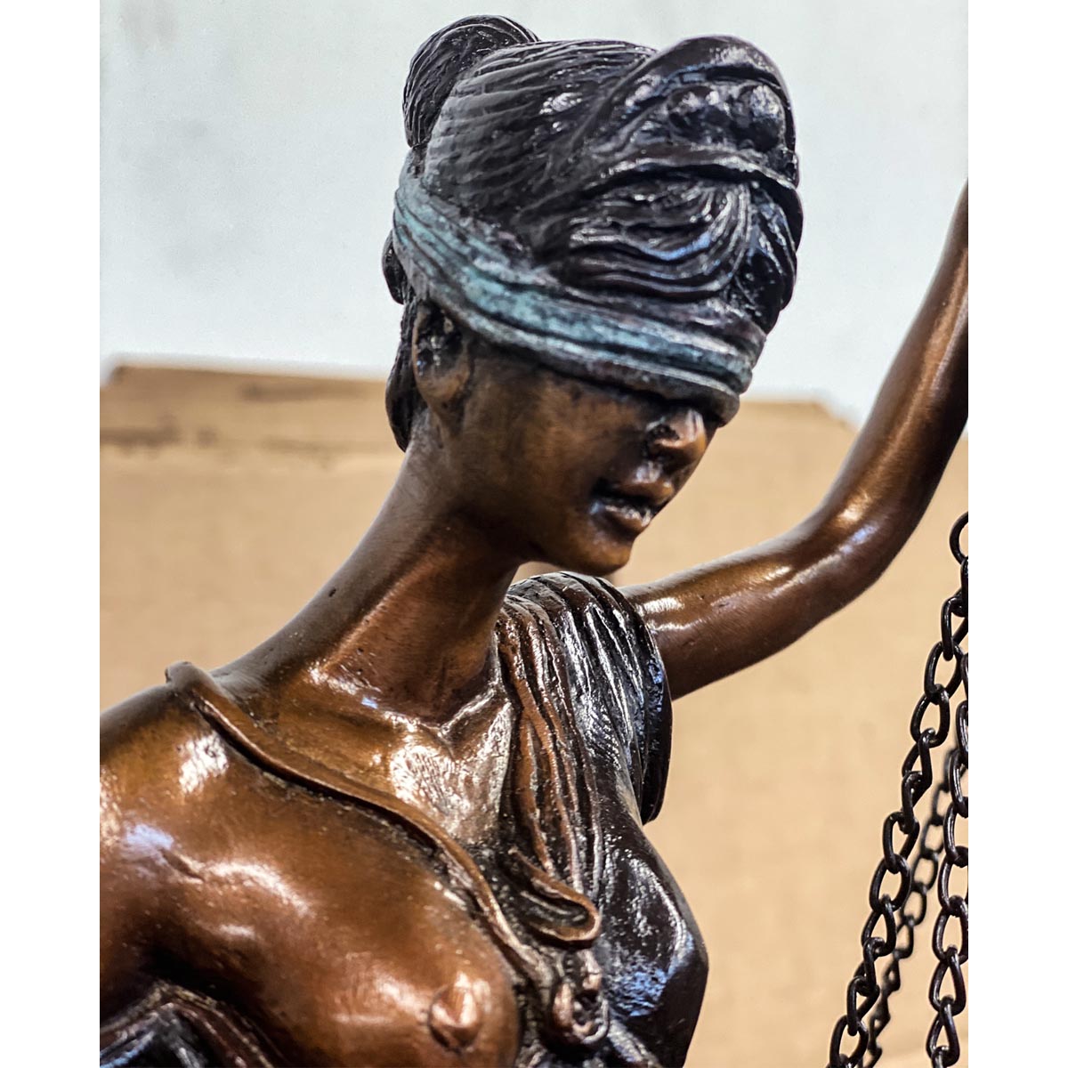 Lady Justice Bronze Sculpture-16. Asian & Chinese Furniture, Art, Antiques, Vintage Home Décor for sale at FEA Home