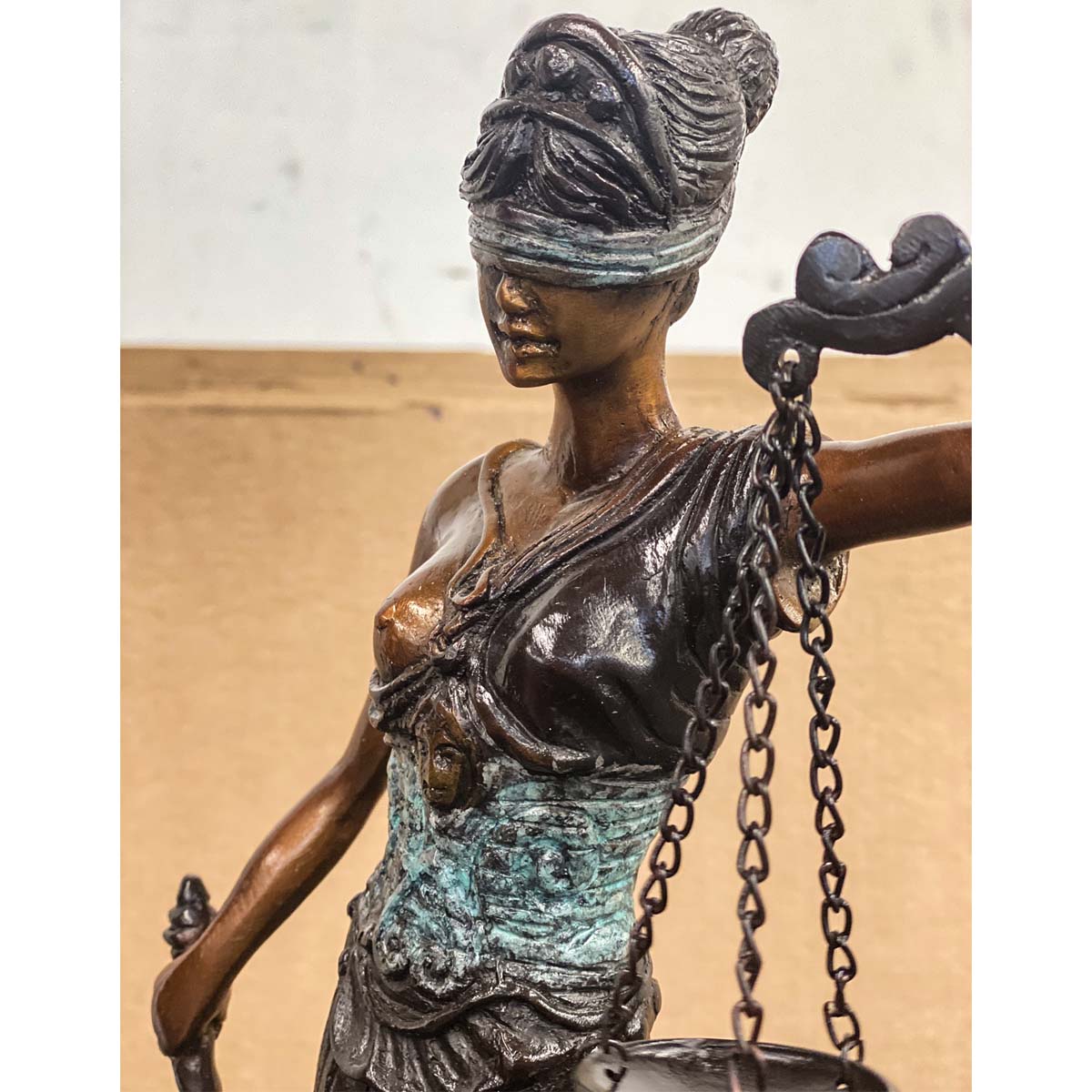 Lady Justice Bronze Sculpture-18. Asian & Chinese Furniture, Art, Antiques, Vintage Home Décor for sale at FEA Home