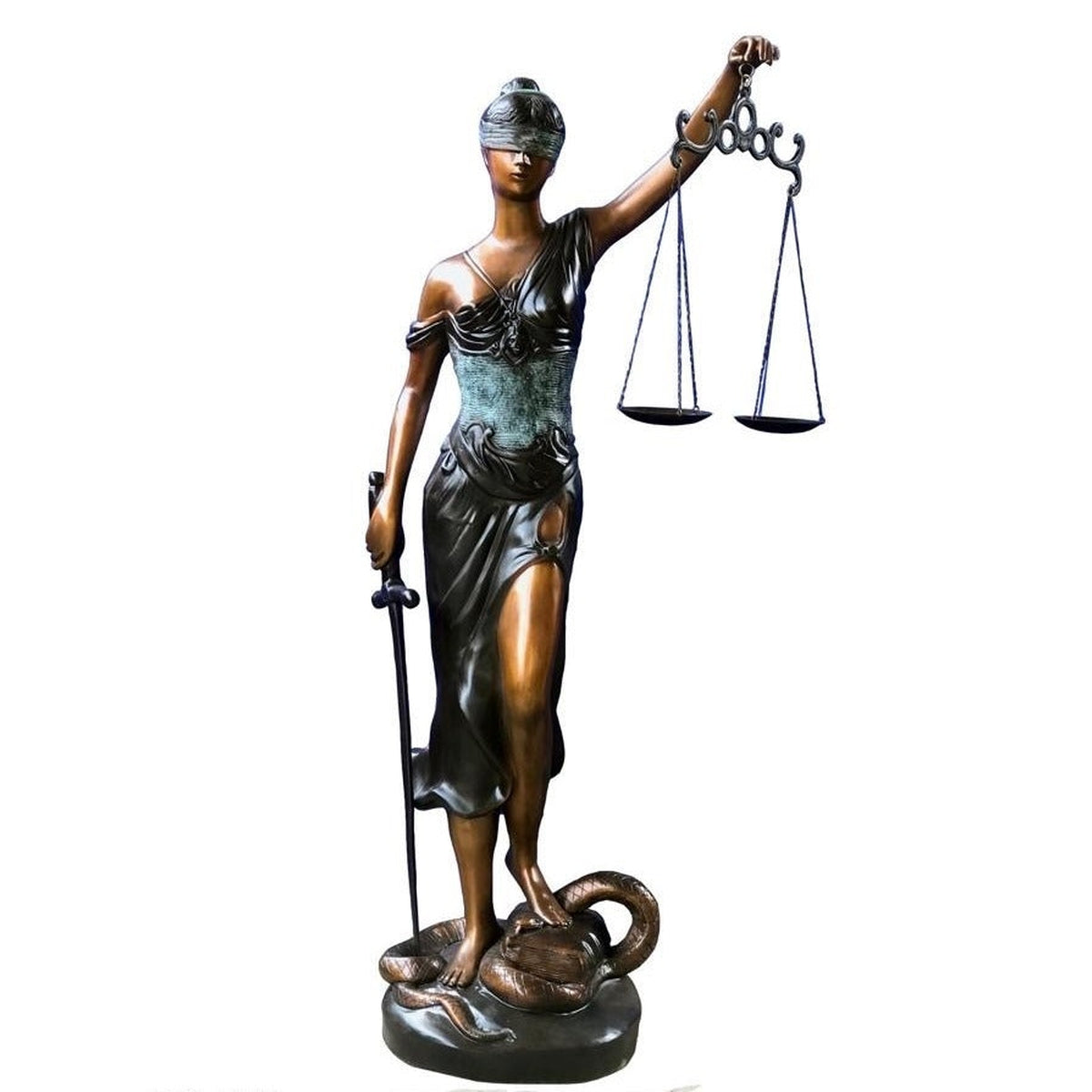 Lady Justice Bronze Sculpture-2. Asian & Chinese Furniture, Art, Antiques, Vintage Home Décor for sale at FEA Home