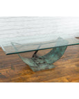 Nautical Egyptian Inspired, Barge Style Verde Bronze Coffee Table Base-11. Asian & Chinese Furniture, Art, Antiques, Vintage Home Décor for sale at FEA Home