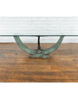 Nautical Egyptian Inspired, Barge Style Verde Bronze Coffee Table Base-3. Asian & Chinese Furniture, Art, Antiques, Vintage Home Décor for sale at FEA Home