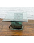 Nautical Egyptian Inspired, Barge Style Verde Bronze Coffee Table Base-5. Asian & Chinese Furniture, Art, Antiques, Vintage Home Décor for sale at FEA Home