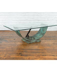 Nautical Egyptian Inspired, Barge Style Verde Bronze Coffee Table Base-6. Asian & Chinese Furniture, Art, Antiques, Vintage Home Décor for sale at FEA Home