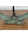 Nautical Egyptian Inspired, Barge Style Verde Bronze Coffee Table Base-8. Asian & Chinese Furniture, Art, Antiques, Vintage Home Décor for sale at FEA Home