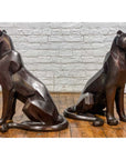Custom Bronze Pair of Modern Sitting Mountain Lions-15. Asian & Chinese Furniture, Art, Antiques, Vintage Home Décor for sale at FEA Home