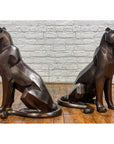 Custom Bronze Pair of Modern Sitting Mountain Lions-16. Asian & Chinese Furniture, Art, Antiques, Vintage Home Décor for sale at FEA Home