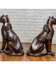 Custom Bronze Pair of Modern Sitting Mountain Lions-18. Asian & Chinese Furniture, Art, Antiques, Vintage Home Décor for sale at FEA Home