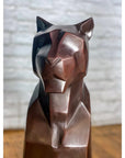 Custom Bronze Pair of Modern Sitting Mountain Lions-22. Asian & Chinese Furniture, Art, Antiques, Vintage Home Décor for sale at FEA Home