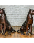 Custom Bronze Pair of Modern Sitting Mountain Lions-27. Asian & Chinese Furniture, Art, Antiques, Vintage Home Décor for sale at FEA Home
