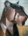 Custom Bronze Pair of Modern Sitting Mountain Lions-30. Asian & Chinese Furniture, Art, Antiques, Vintage Home Décor for sale at FEA Home