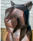 Custom Bronze Pair of Modern Sitting Mountain Lions-33. Asian & Chinese Furniture, Art, Antiques, Vintage Home Décor for sale at FEA Home