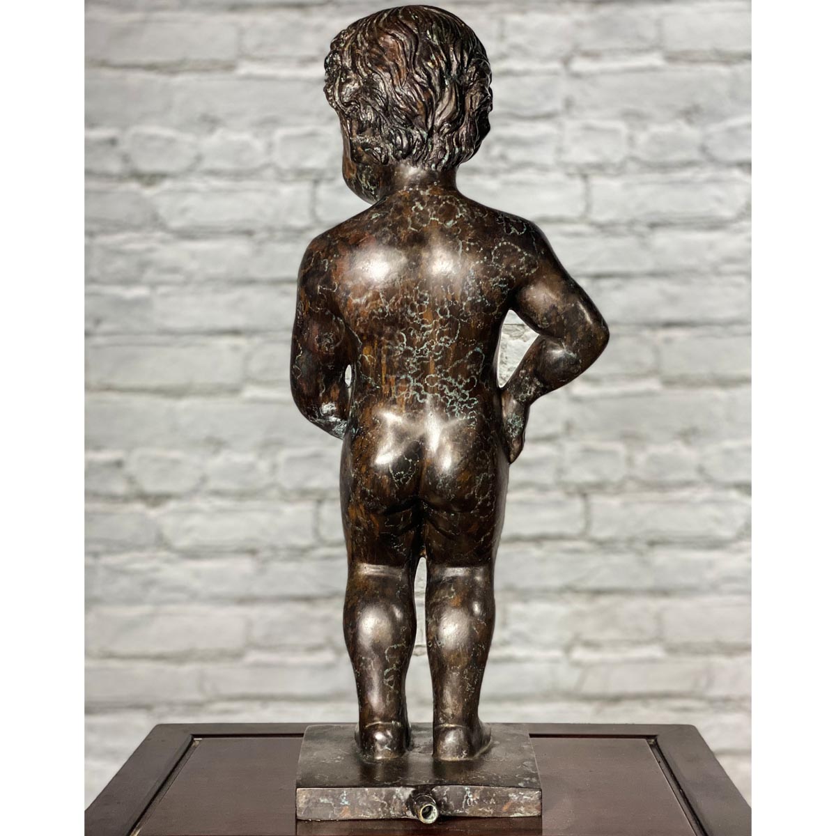 Boy Peeing Small Bronze Statue-12. Asian & Chinese Furniture, Art, Antiques, Vintage Home Décor for sale at FEA Home