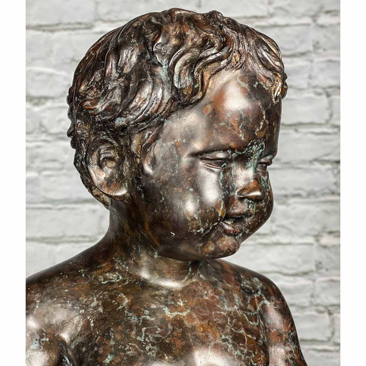 Boy Peeing Small Bronze Statue-21. Asian & Chinese Furniture, Art, Antiques, Vintage Home Décor for sale at FEA Home
