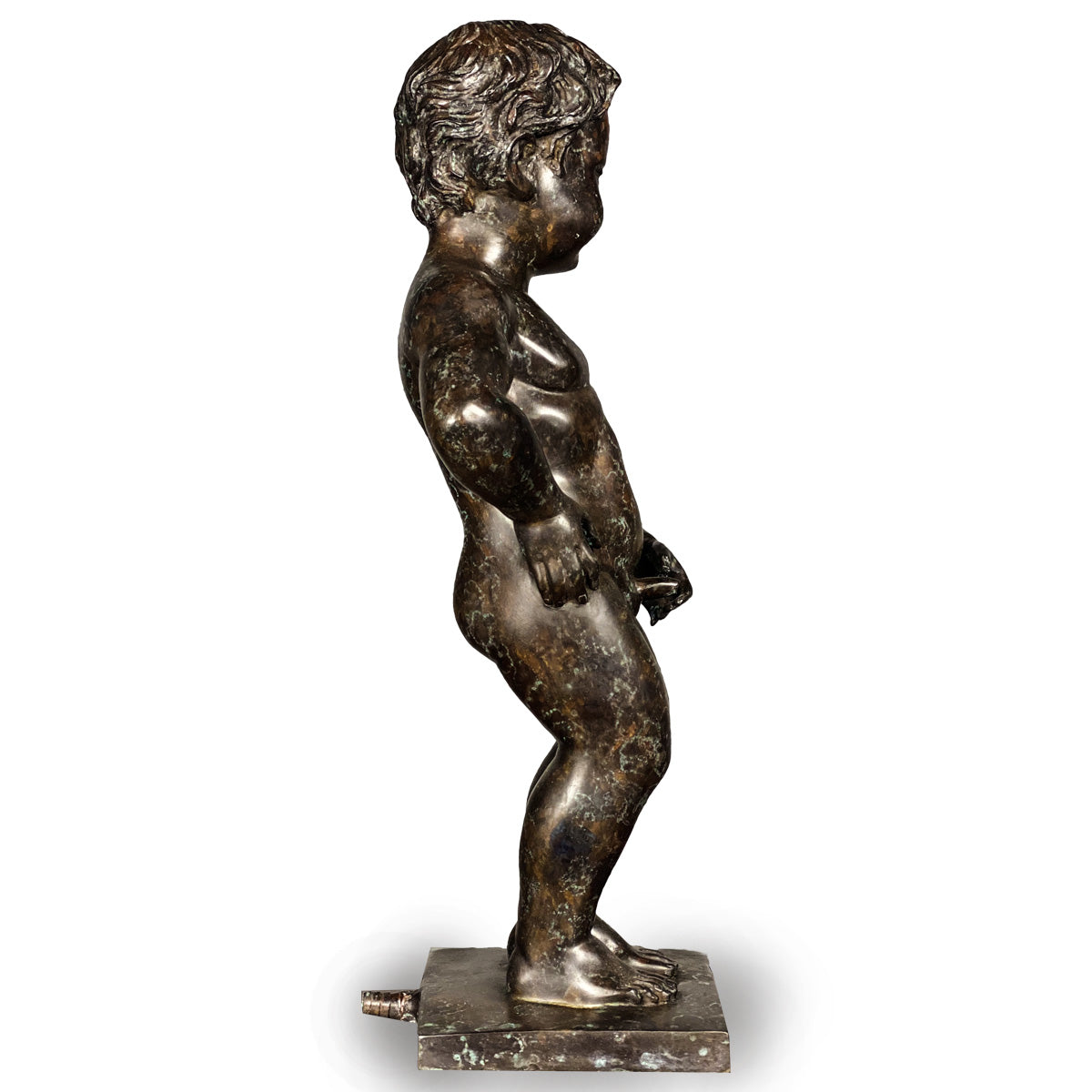 Boy Peeing Small Bronze Statue-3. Asian & Chinese Furniture, Art, Antiques, Vintage Home Décor for sale at FEA Home