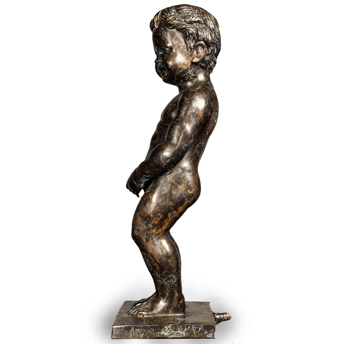 Boy Peeing Small Bronze Statue-4. Asian & Chinese Furniture, Art, Antiques, Vintage Home Décor for sale at FEA Home