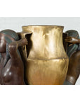 Vintage Bronze Egyptian Style Planter Depicting Two Maiden Carrying a Large Urn-16. Asian & Chinese Furniture, Art, Antiques, Vintage Home Décor for sale at FEA Home