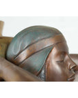 Vintage Bronze Egyptian Style Planter Depicting Two Maiden Carrying a Large Urn-18. Asian & Chinese Furniture, Art, Antiques, Vintage Home Décor for sale at FEA Home