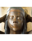 Vintage Bronze Egyptian Style Planter Depicting Two Maiden Carrying a Large Urn-13. Asian & Chinese Furniture, Art, Antiques, Vintage Home Décor for sale at FEA Home