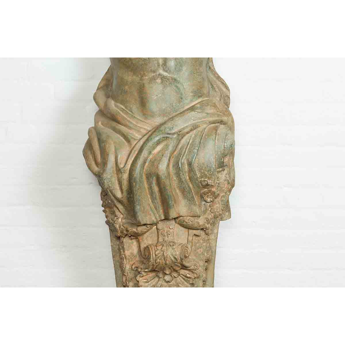 Vintage Bronze Greco-Roman Telamon Term Fountain-9. Asian & Chinese Furniture, Art, Antiques, Vintage Home Décor for sale at FEA Home