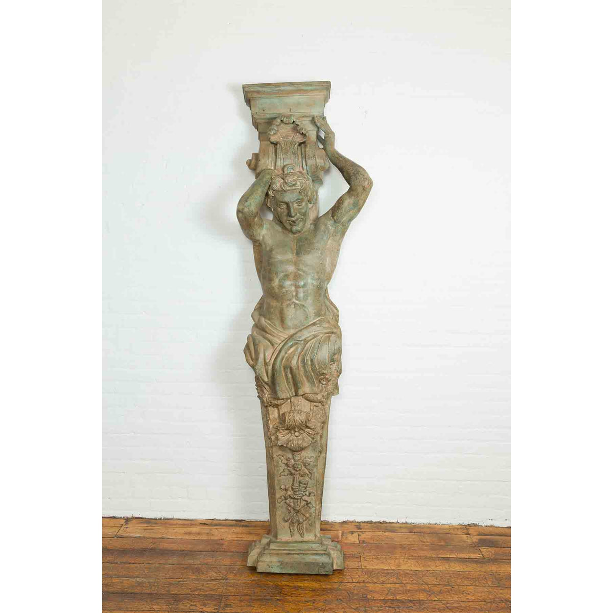 Vintage Bronze Greco-Roman Telamon Term Fountain-6. Asian & Chinese Furniture, Art, Antiques, Vintage Home Décor for sale at FEA Home
