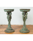 Bronze Classical Style Pedestal Urn with Putti Carrying a Basin on Their Heads-16. Asian & Chinese Furniture, Art, Antiques, Vintage Home Décor for sale at FEA Home