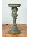 Bronze Classical Style Pedestal Urn with Putti Carrying a Basin on Their Heads-4. Asian & Chinese Furniture, Art, Antiques, Vintage Home Décor for sale at FEA Home