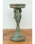 Bronze Classical Style Pedestal Urn with Putti Carrying a Basin on Their Heads-5. Asian & Chinese Furniture, Art, Antiques, Vintage Home Décor for sale at FEA Home