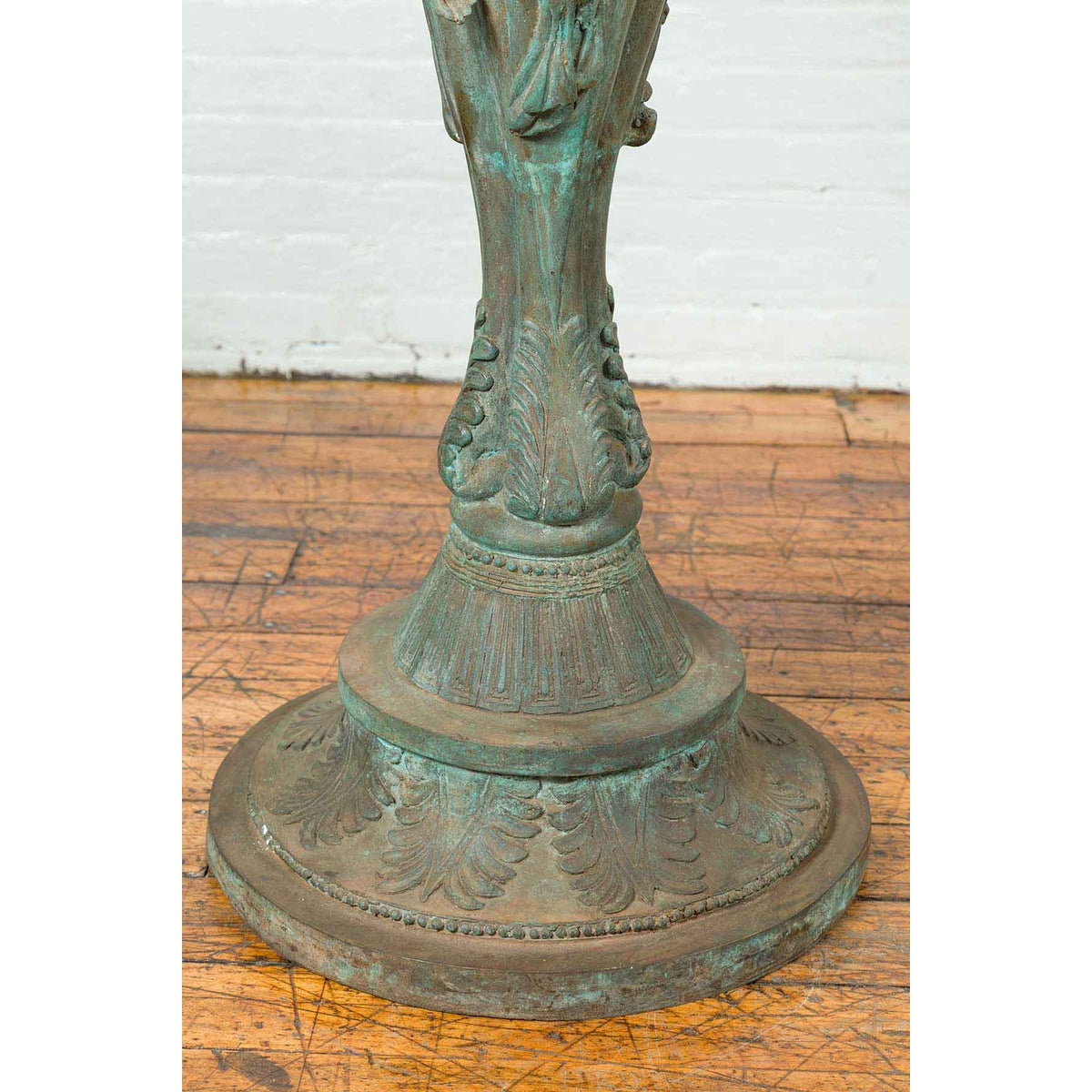 Bronze Classical Style Pedestal Urn with Putti Carrying a Basin on Their Heads-8. Asian & Chinese Furniture, Art, Antiques, Vintage Home Décor for sale at FEA Home
