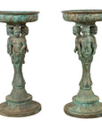 Bronze Classical Style Pedestal Urn with Putti Carrying a Basin on Their Heads-1. Asian & Chinese Furniture, Art, Antiques, Vintage Home Décor for sale at FEA Home