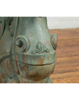 Vintage Bronze Double Mythical Figures Table Base with Verde Patina-9. Asian & Chinese Furniture, Art, Antiques, Vintage Home Décor for sale at FEA Home