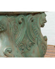 Vintage Bronze Double Mythical Figures Table Base with Verde Patina-10. Asian & Chinese Furniture, Art, Antiques, Vintage Home Décor for sale at FEA Home