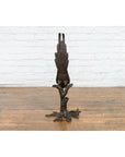 Bronze Statue of a Parrot Perched on a Branch and Leaning Down, with Dark Patina-11. Asian & Chinese Furniture, Art, Antiques, Vintage Home Décor for sale at FEA Home