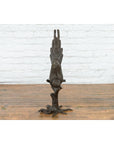 Bronze Statue of a Parrot Perched on a Branch and Leaning Down, with Dark Patina-2. Asian & Chinese Furniture, Art, Antiques, Vintage Home Décor for sale at FEA Home