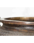 Vintage Low Wax Bronze Planter with Food Dug Guardian Lions-9. Asian & Chinese Furniture, Art, Antiques, Vintage Home Décor for sale at FEA Home
