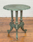 Contemporary Verde Bronze Round Top Table with Fluted Legs and Scrolling Feet-2. Asian & Chinese Furniture, Art, Antiques, Vintage Home Décor for sale at FEA Home