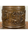 Large Greco-Roman Style Contemporary Bronze Pedestal with Bacchanalia Frieze-15. Asian & Chinese Furniture, Art, Antiques, Vintage Home Décor for sale at FEA Home