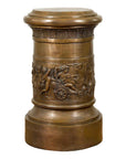 Large Greco-Roman Style Contemporary Bronze Pedestal with Bacchanalia Frieze-1. Asian & Chinese Furniture, Art, Antiques, Vintage Home Décor for sale at FEA Home