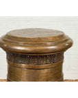 Large Greco-Roman Style Contemporary Bronze Pedestal with Bacchanalia Frieze-9. Asian & Chinese Furniture, Art, Antiques, Vintage Home Décor for sale at FEA Home