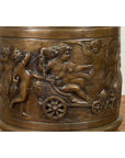 Large Greco-Roman Style Contemporary Bronze Pedestal with Bacchanalia Frieze-12. Asian & Chinese Furniture, Art, Antiques, Vintage Home Décor for sale at FEA Home