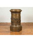 Large Greco-Roman Style Contemporary Bronze Pedestal with Bacchanalia Frieze-7. Asian & Chinese Furniture, Art, Antiques, Vintage Home Décor for sale at FEA Home