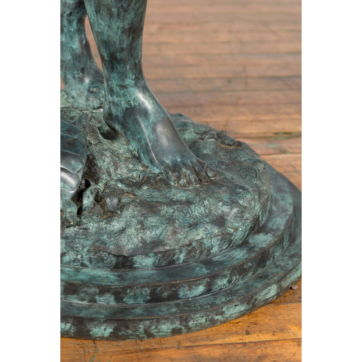 Bronze Sea Nymph Fountain with Large Shell and Turtle in Verdigris Patina-11. Asian & Chinese Furniture, Art, Antiques, Vintage Home Décor for sale at FEA Home